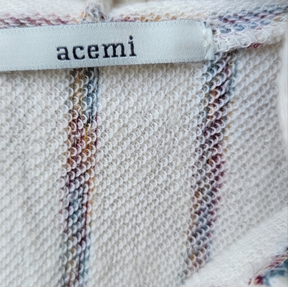 Acemi Hoodie white with red stripes - Picture 2 of 4